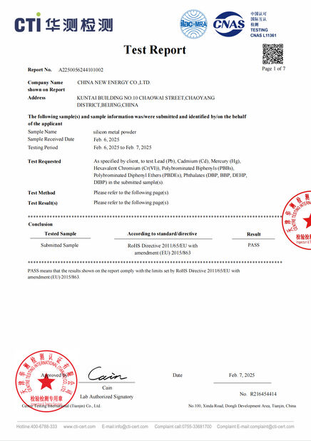 China SINOENERGY GROUP certification